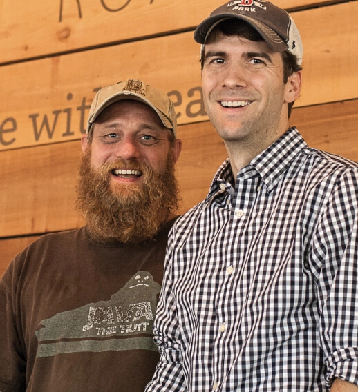 Two just love coffee workers smiling